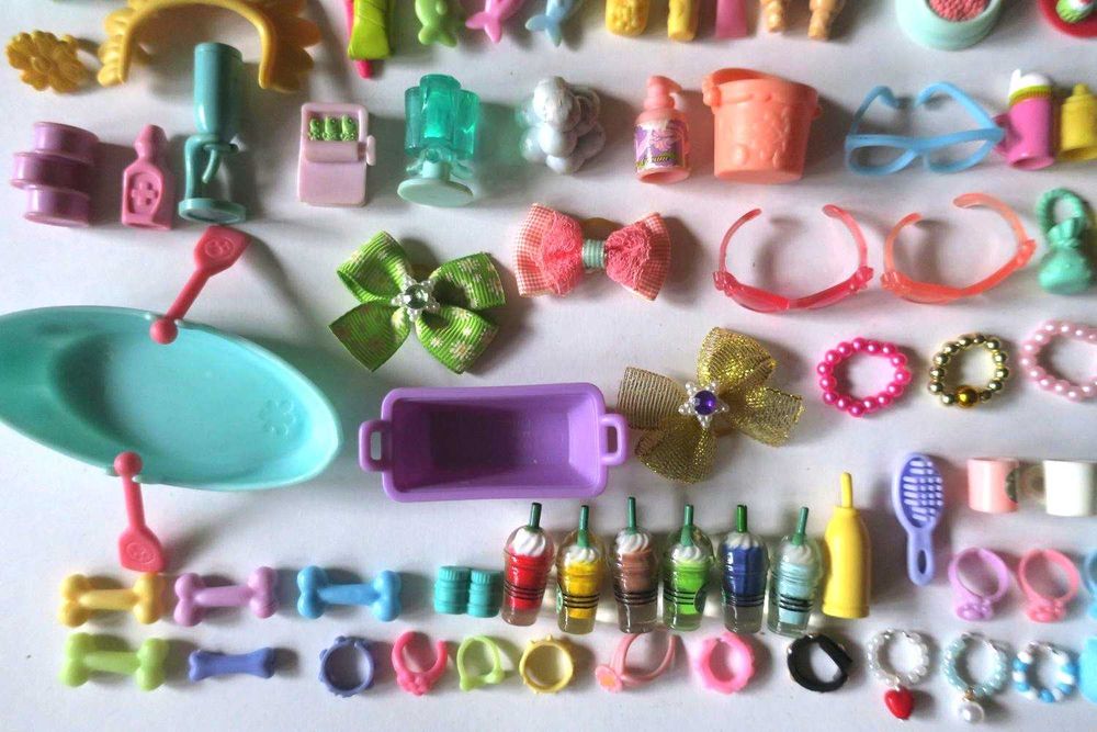 Akcesoria dla Littlest Pet Shop LPS ubranie spódniczka bluzka jedzenie