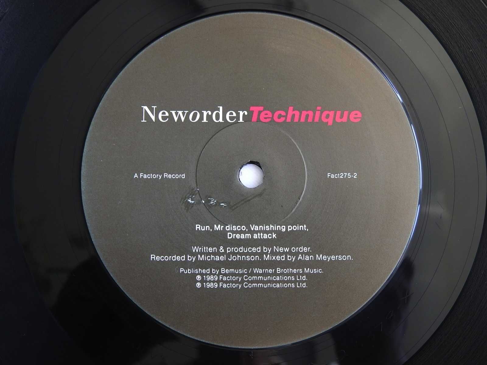 New Order Technique LP 1989 Британская пластинка оригинал UK 1press EX