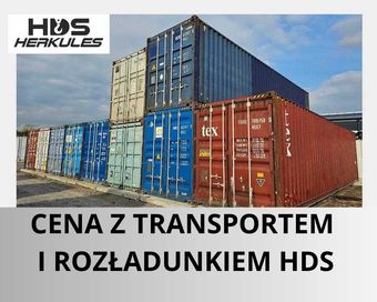 Kontener morski, oceaniczny, magazynowy 40HC + transport HDS