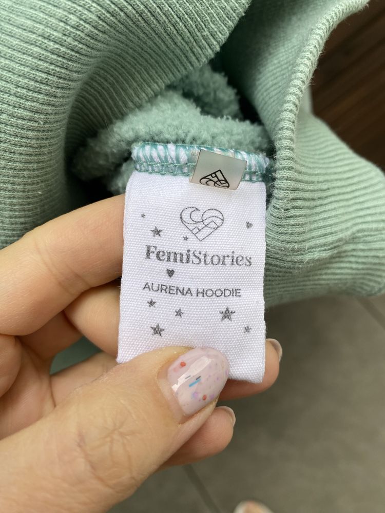 Bluza z kapturem Femi Stories L 40 miętowa Aurena