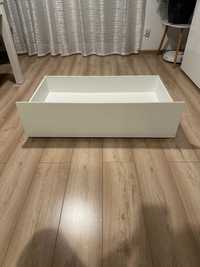 2 szuflady pod łóżko Malm IKEA - białe pojemniki malm