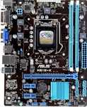 płyta główna ASUS H61M-K z pamięciami, procesorem i chłodzeniem