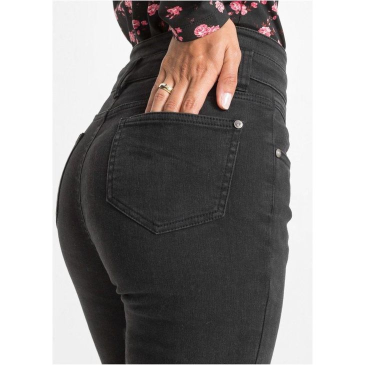 jeansy wysokie jeansowe spodnie rurki 50-54