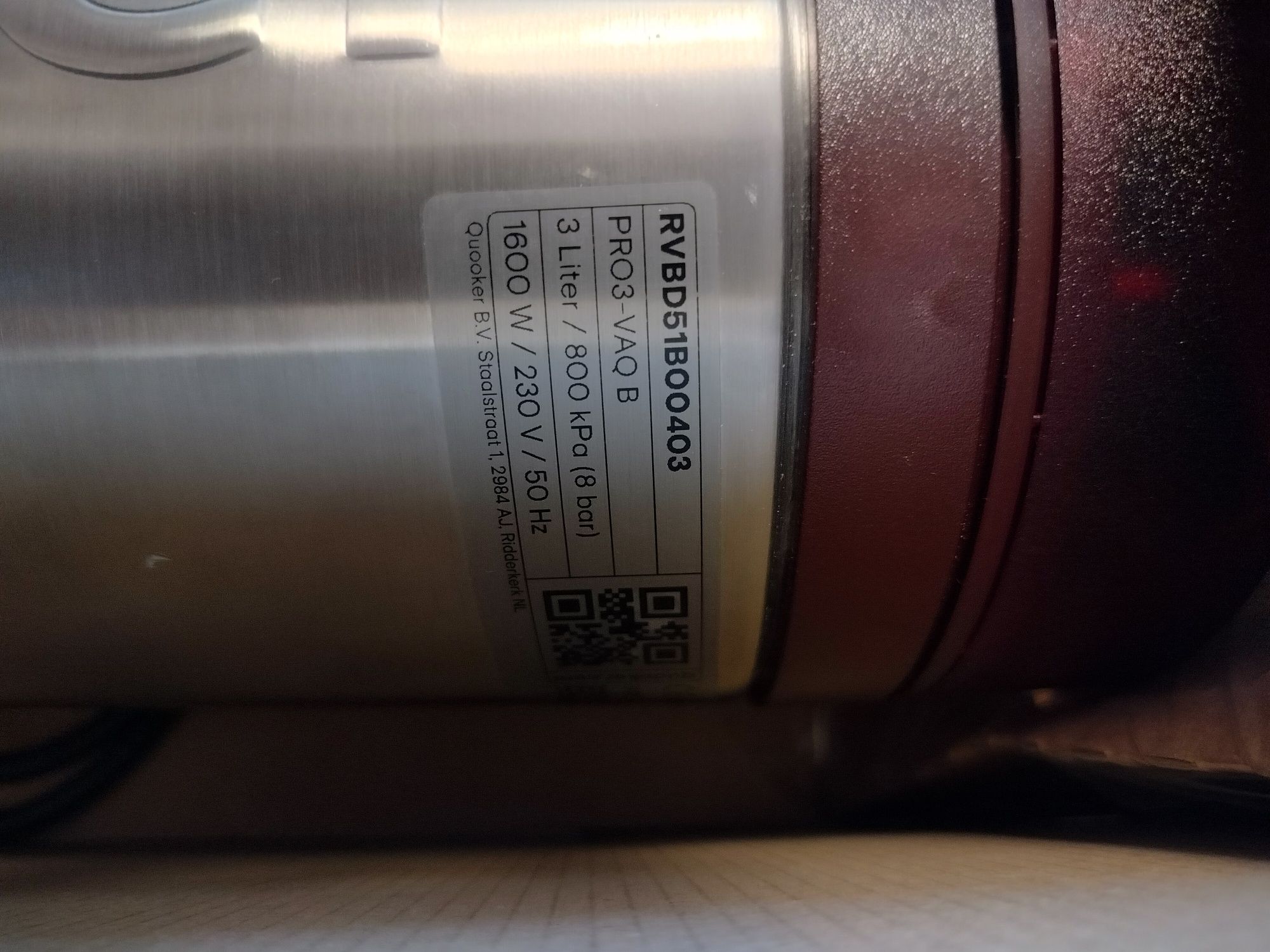 Quooker Pro3-VAQ B + Kran Flex Gun Metal