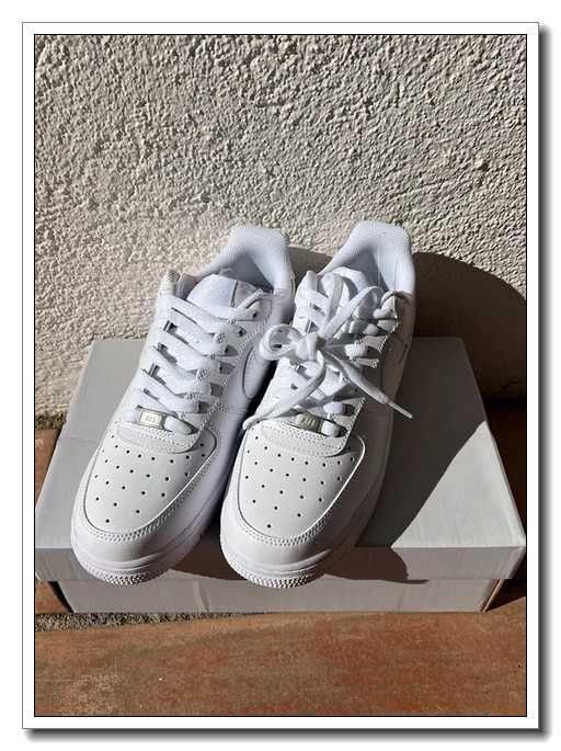 Białe buty Nike Air Force 1, buty wysokiej jakości, rozmiar 41