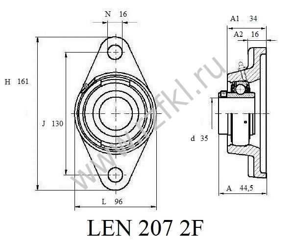 Корпусний підшипникFl207, новий підшипникFl207.