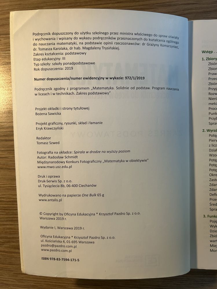 Matematyka Pazdro podręcznik klasa 1