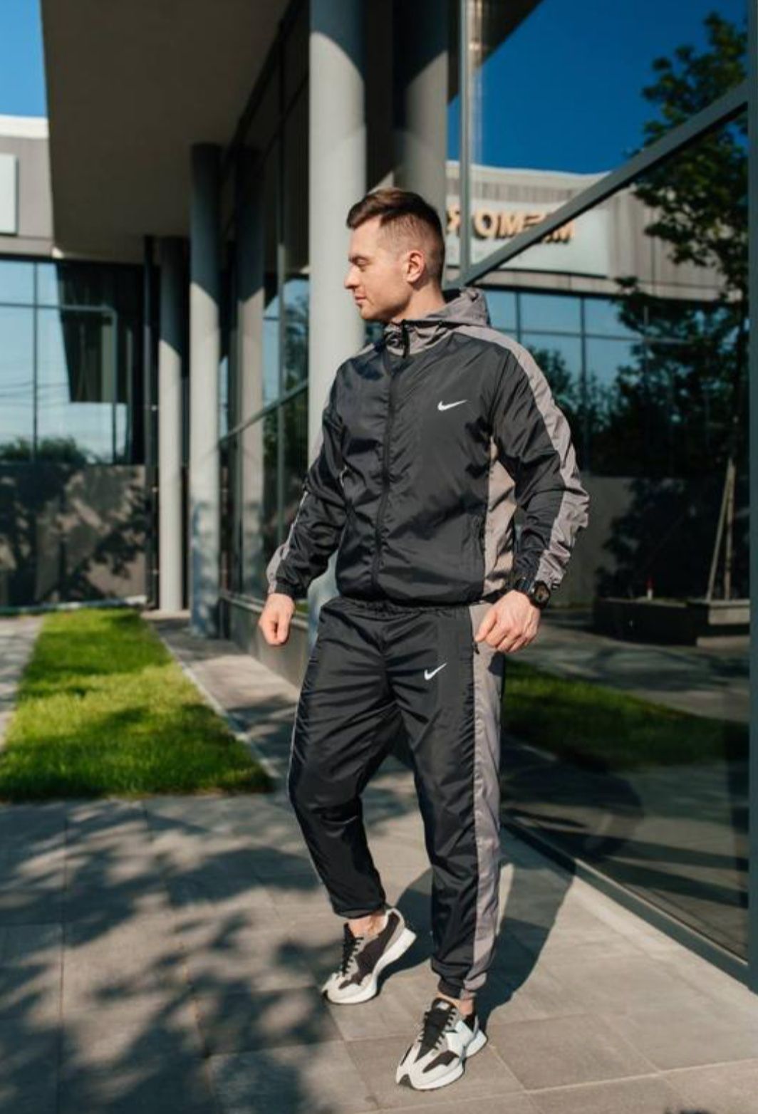 Костюм Nike плащівка преміум якість чоловічий комплект костюм