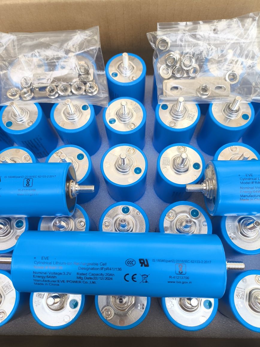 Аккумулятор LifePo4 EVE 40135 20Ah 3.2V шпилька М-6 возможна сборка