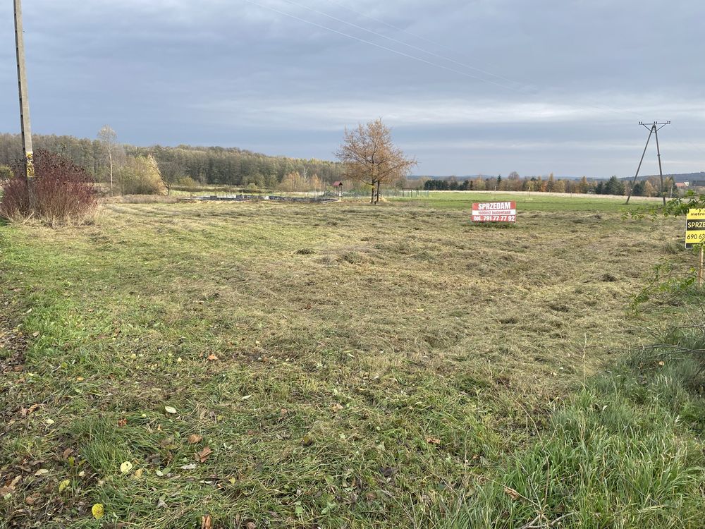 Działka z pozwoleniem na budowę widok na  Ślężę