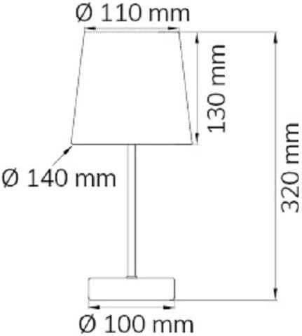 Lampa stołowa Wofi Cesena chrom, odcienie brązu i beżu 40 W