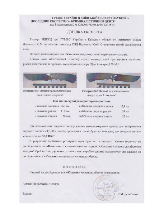 Нож ручной роботы