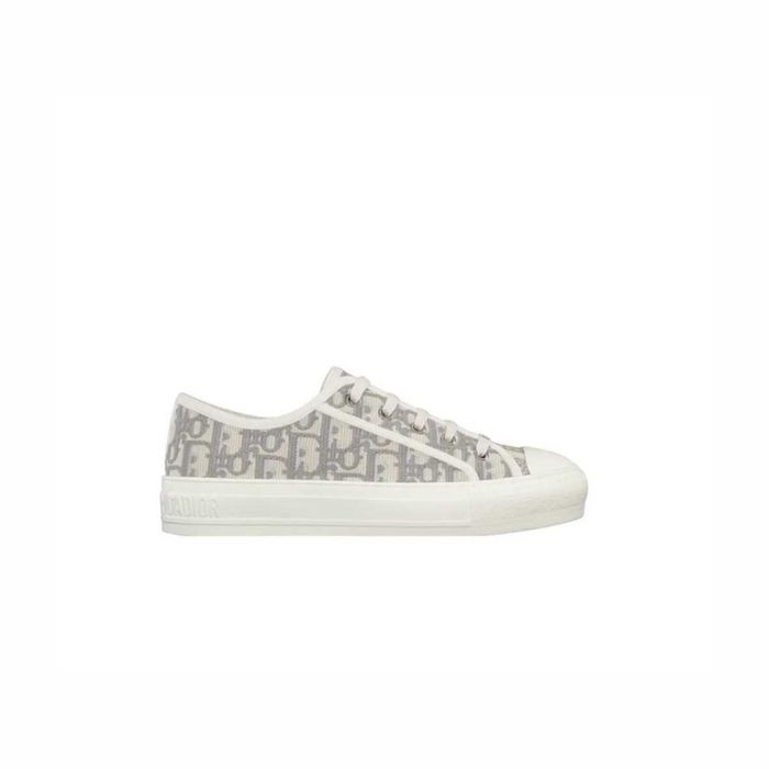 Кеди Dior Walk'n'Dior Sneaker Oblique Embroidered Cotton Stone Gray