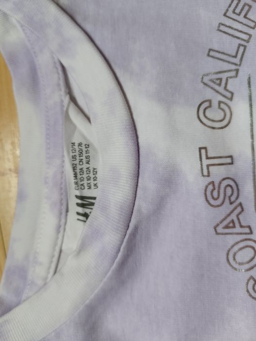 H&M cieniowany t-shirt oversize 146-152