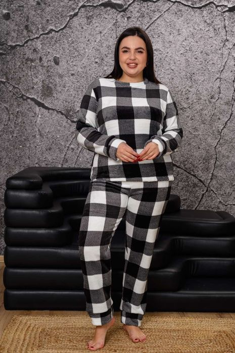 Батальні махрові жіночі пижами, 2XL, 3XL, 4XL