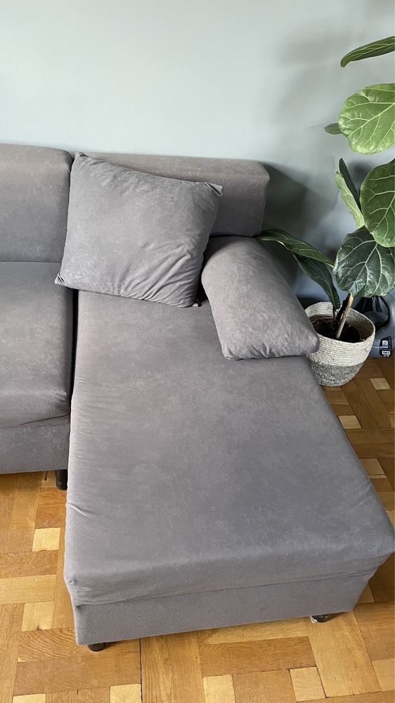 ANGSTA Rozkładana sofa/kanapa szara