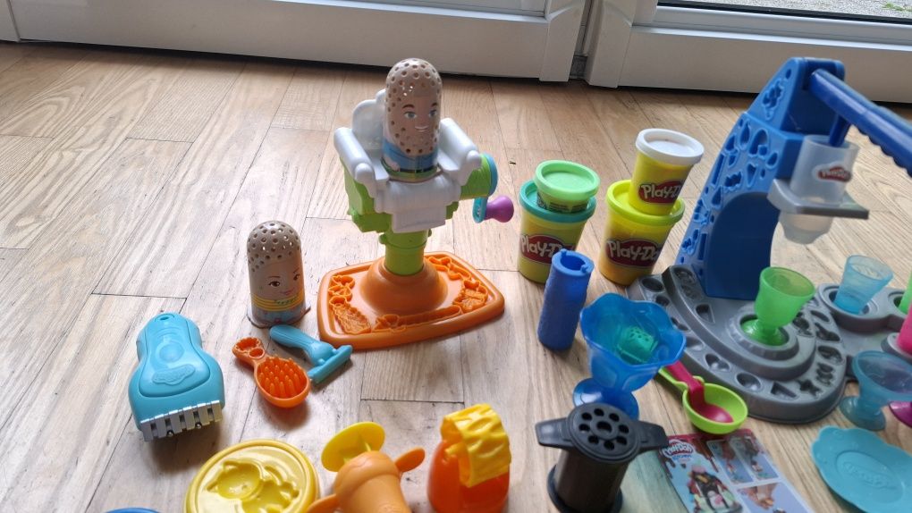 Ciastolina zestaw fryzjer, lodziarnia i inne play-doh