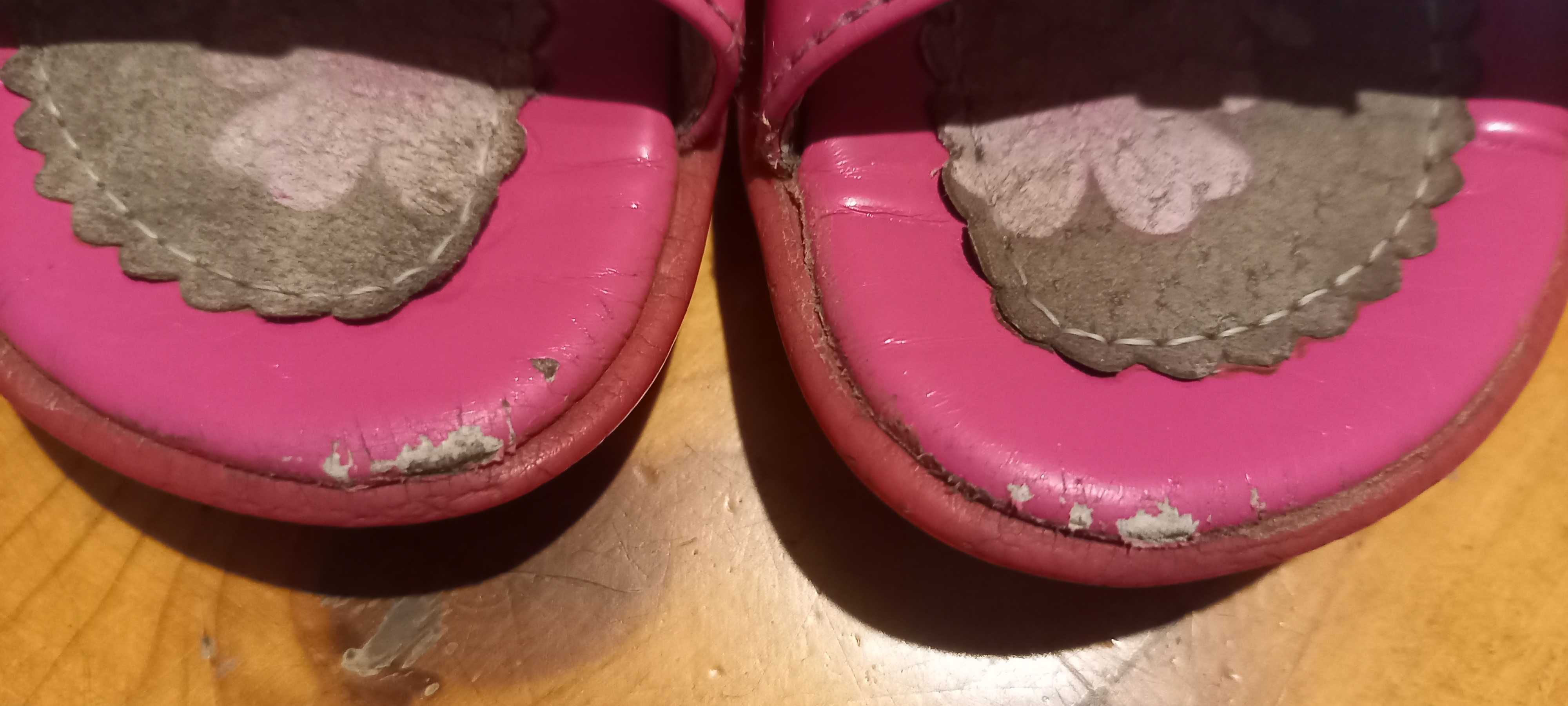 Różowe sandały sandałki dla dziewczynki 26