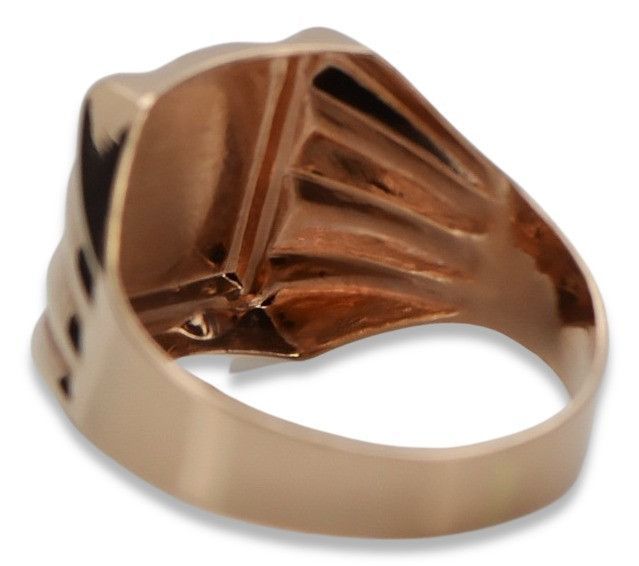 Złoty sygnet męski 14k 585 z różowego czerwonego złota csn016 Warszawa