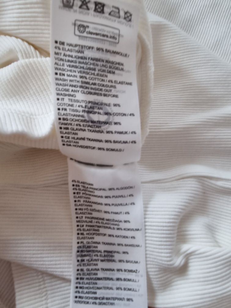 biała bluzka z zamkiem Marc O'Polo XL bawełna