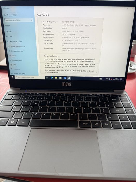 Computador Portatil INSYS