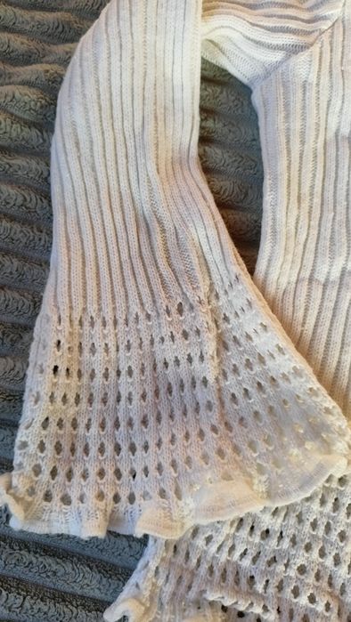 Sweterek ażurowy biały 146