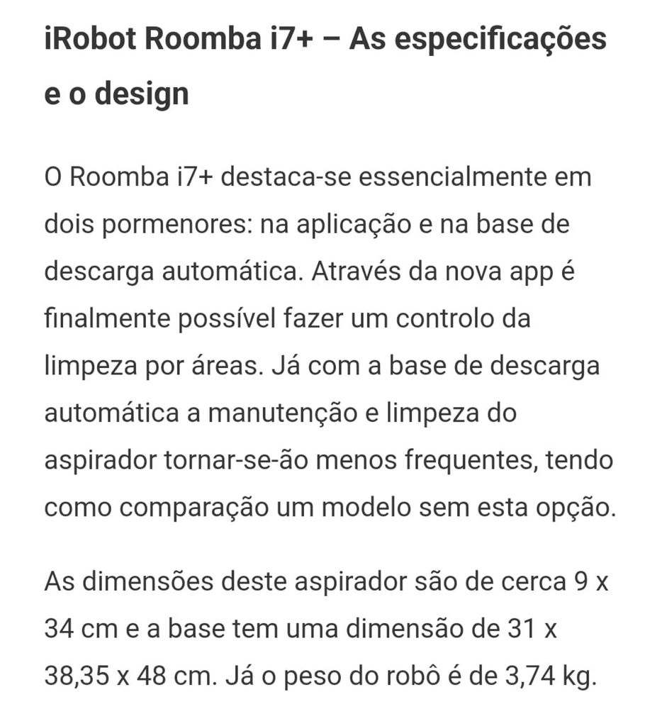 Irobot Roomba I7+