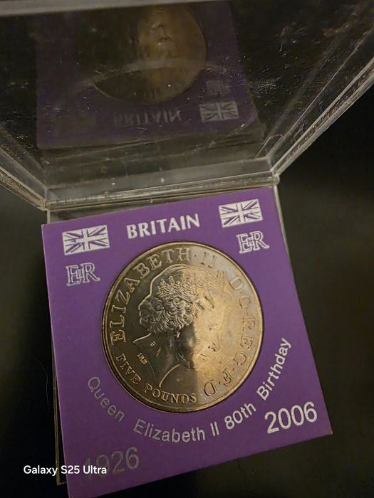 Moeda de prata rainha Elizabeth