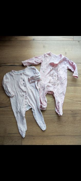Pajacyki dla dziewczynki 2 sztuki rozmiar 62