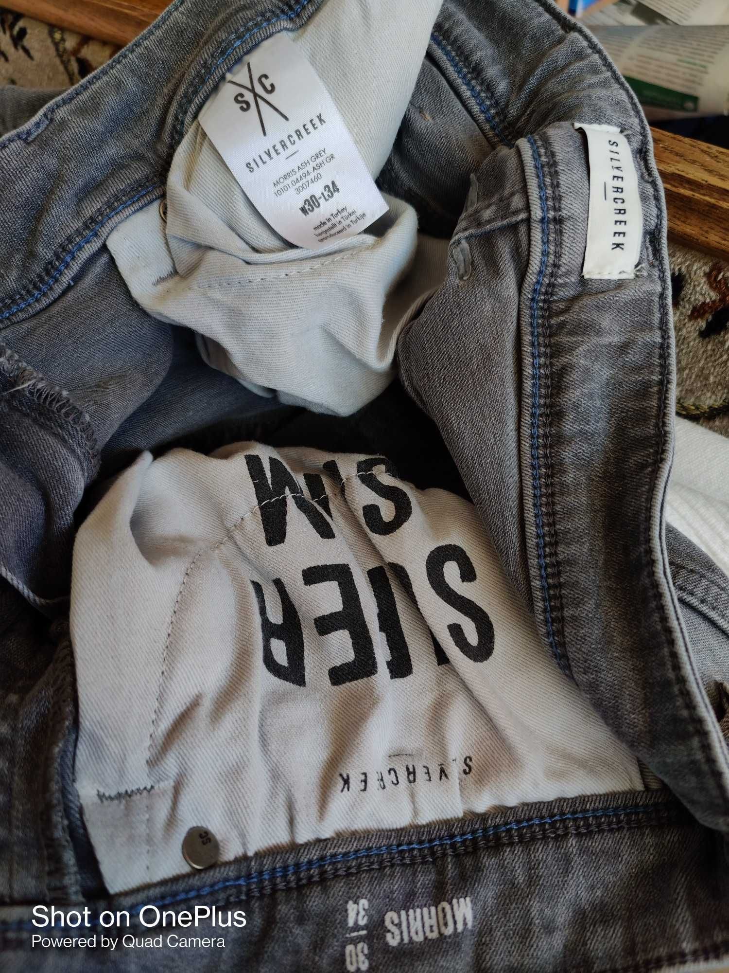 Джинсы Silver Creek jeans Дания W30 stretch grey.
