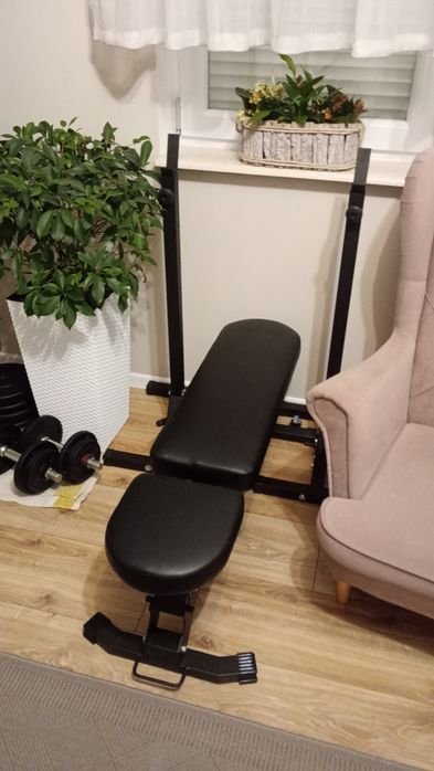 Sprzedam domowa silownie. Ławka, wyciąg, sztanga, ciężarki. Wszystko n