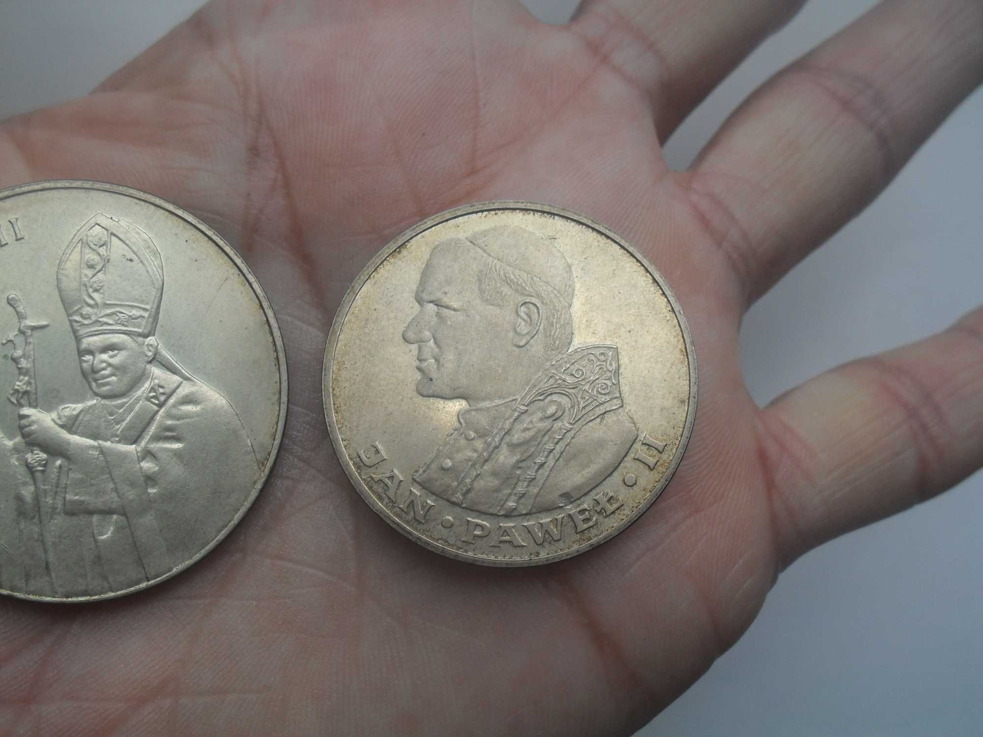 Papież Jan Paweł II-monety 1000 zł 1983 i 10000 zł 1987-srebro-cena os