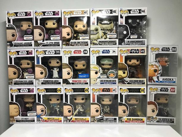 Funko POP Star Wars, Cal Kestis, Ray, Han Solo, Leia, Ahsoka, Luke