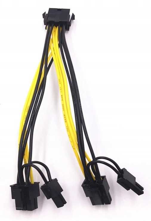 Rozdzielacz zasilania PCI-E 8PIN do 2x 6+2PIN do karty graf VGA 1 szt.