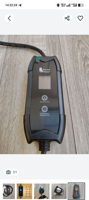 Зарядка type 1/tesla type 2 gbt feyree 3.5Квт 16А Tesla для електроавт