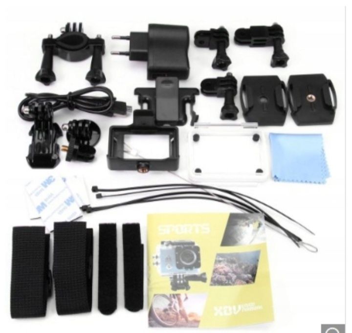 Kamera Sportowa ANDOER 4K ULTRA HD WYPRZEDAŻ zestaw akcesorii