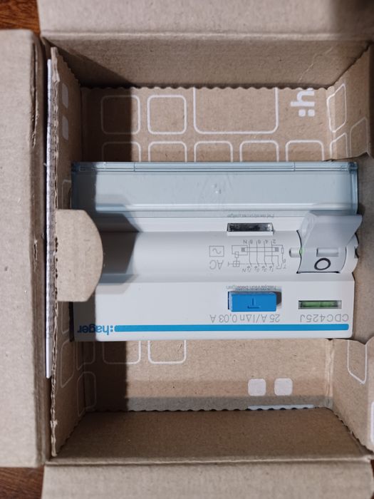 Wyłącznik różnicowoprądowy Hager 4P 25A 30mA AC CDC425J
