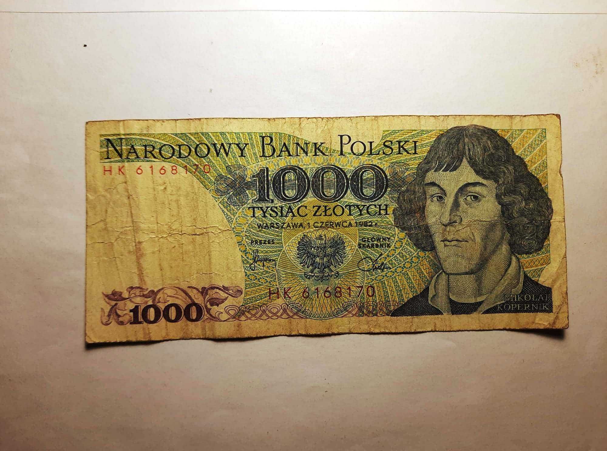 Banknot PRL – 100 zł, 500 zł, 1000 zł, vintage design, PRL, retro