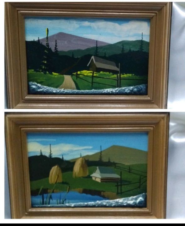 Картина маслом горизонтальная "Карпаты"( объемная).