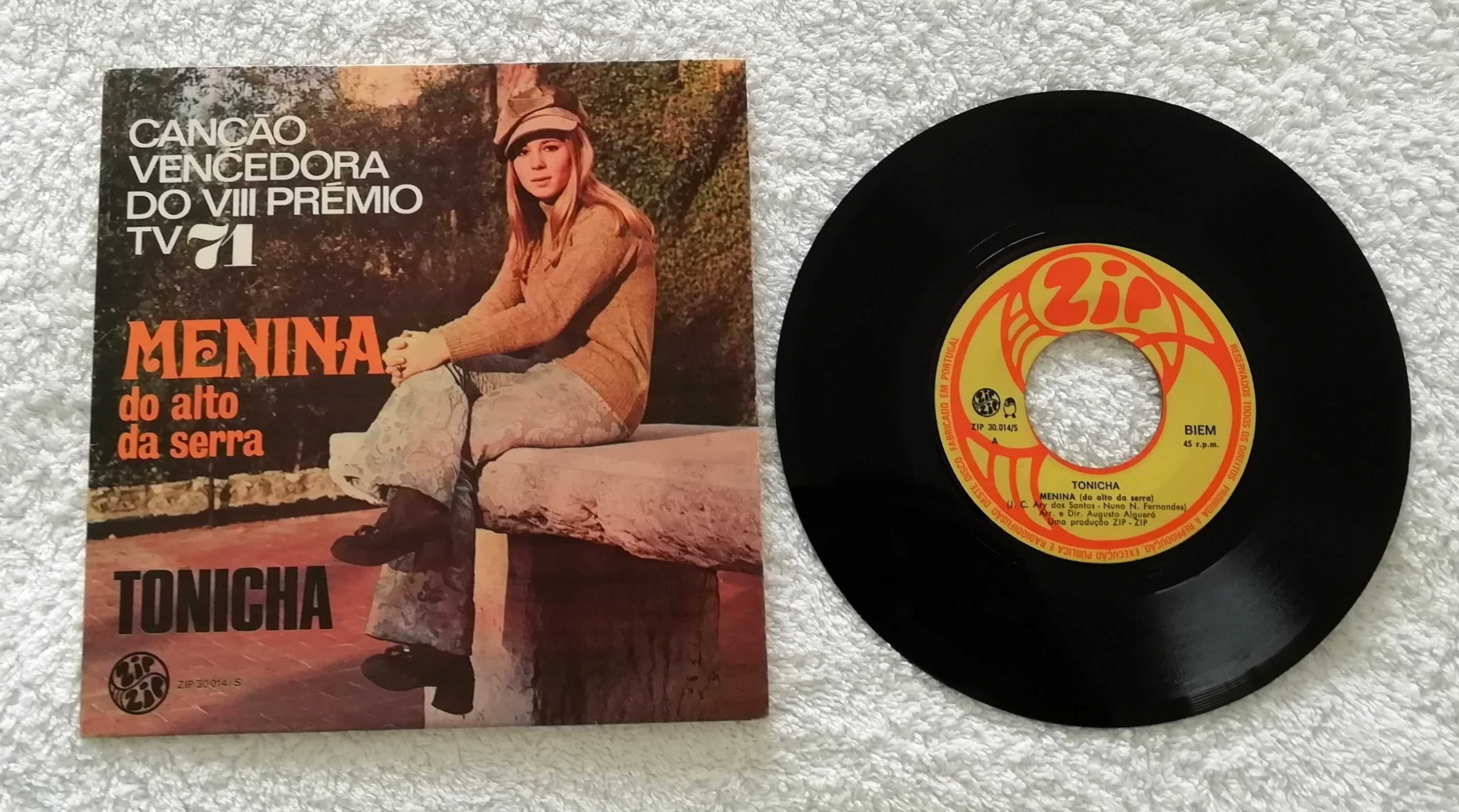 Disco Vinil Tonicha Festival da canção 1971 - Menina do Alto da Serra