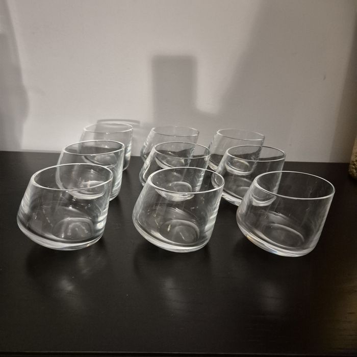 9 copos baixos de cristal Atlantis