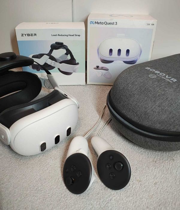 Zestaw Meta Quest 3 128GB + Etui BoboVR C2 + Pasek ZyberVR