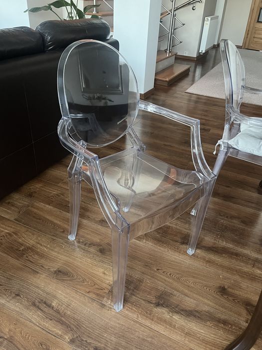 Krzesła przezroczyste 4 sztuki