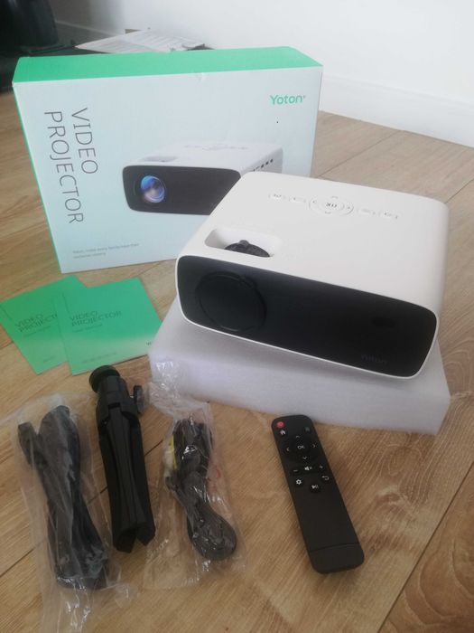 Projektor rzutnik LED Yoton Y6 biały hdmi bluetooth statyw głośniki