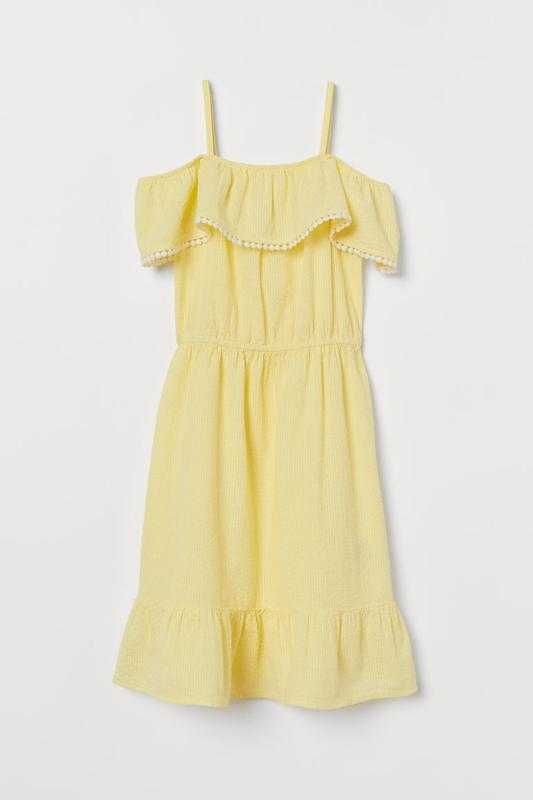 Платье детское  хлопковое с открытыми плечами h&m