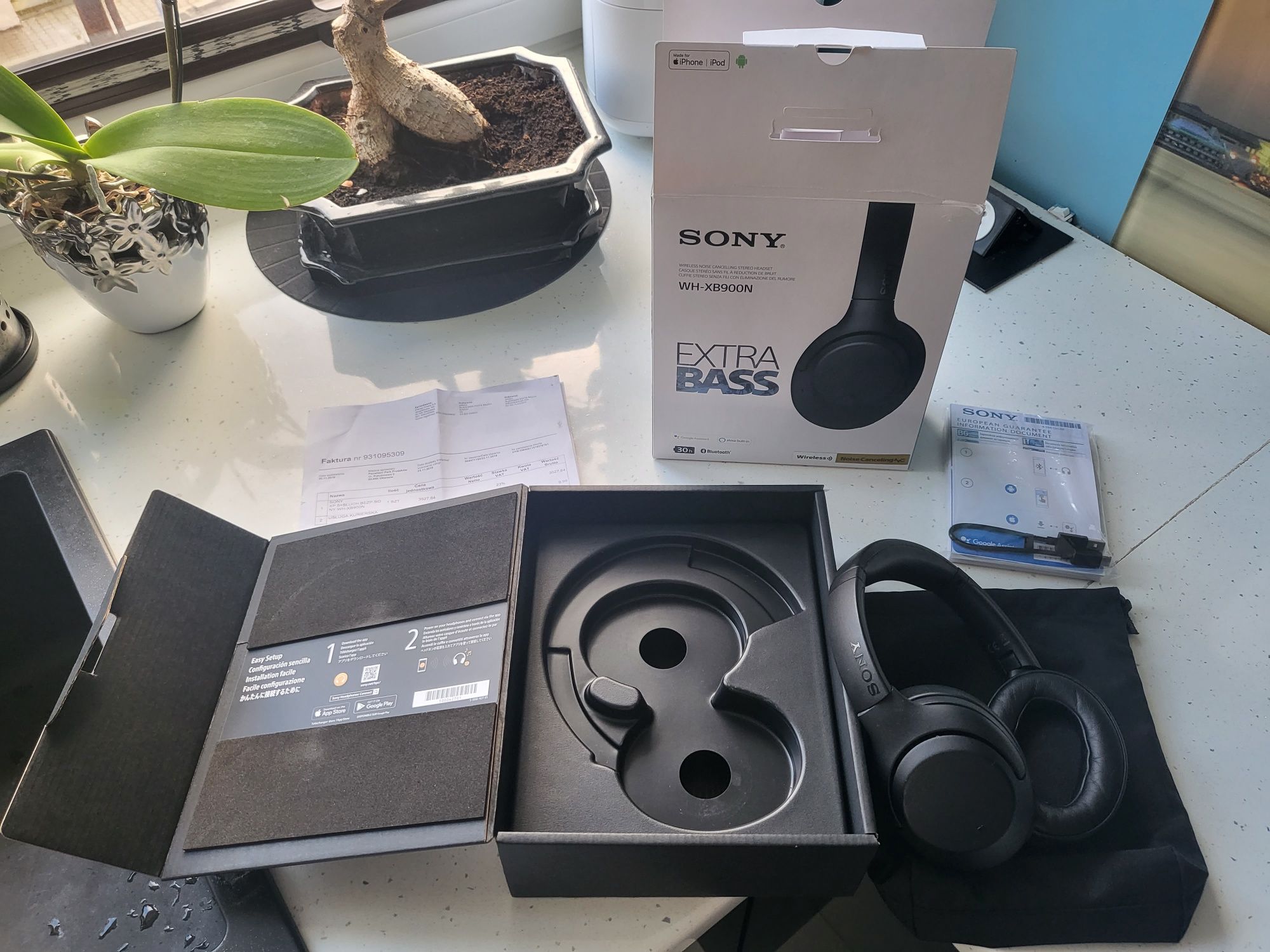 Słuchawki  Sony XB900N ANC bluetooth, rozmowa