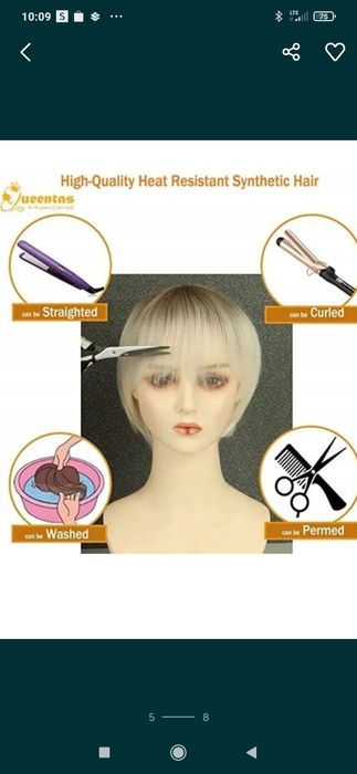 Sprzedam perukę nr 1 średni blond , bob