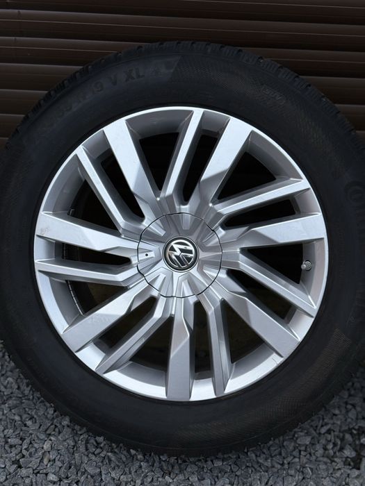 Диски 19 5x112 vw volkswagen touareg з резиною Continental 255/55 зим