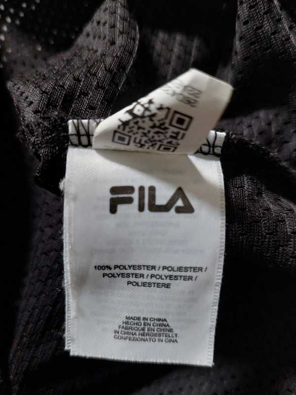 Koszulka Fila S siateczka rozpinana czarna baseball t-shirt bluzka