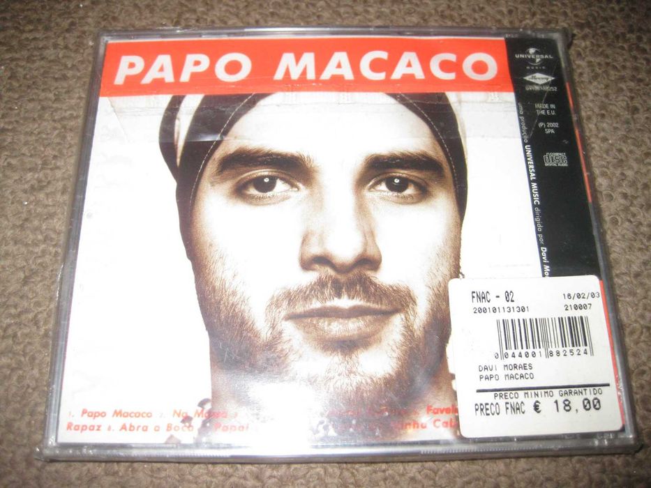 CD do Davi Moraes "Papo Macaco" Selado/Portes Grátis!